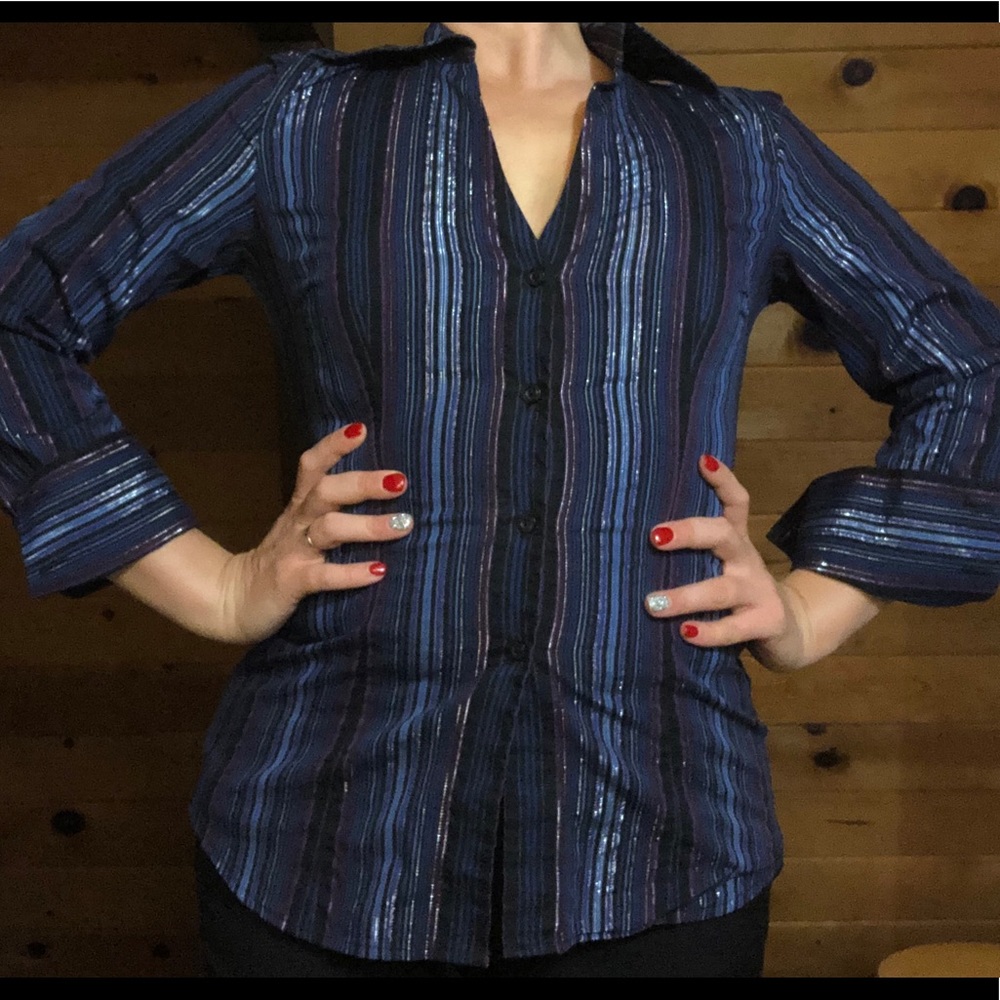 Express XS multi-color long sleeve shirt